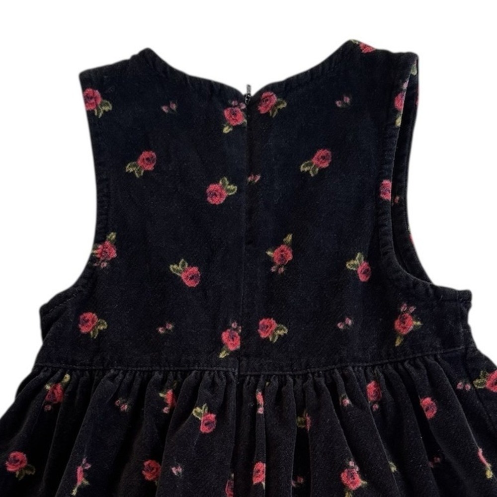 Vintage Gymboree 2000 Nutcracker Line Black Velvet Falling Roses Dress Size 3‎ Y - Picture 5 of 7